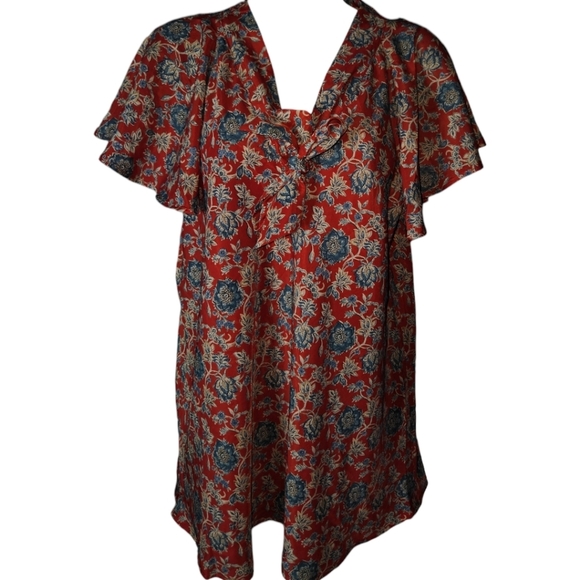 Lauren Ralph Lauren Tops - Green Label LAUREN Ralph Lauren Versatile Scarf/Neck Tie Floral Short Sleeve Top
